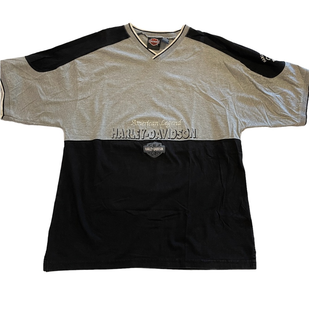 Harley-Davidson Black Gray Heavyweight T-Shirt Large